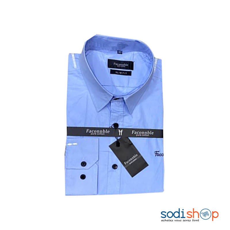 Chemise Pour Homme Couleur Bleu - Vêtement Chic MOH00203
