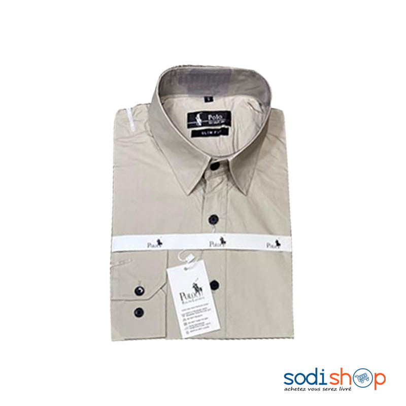 Chemise Pour Homme Polo - Couleur Beige Elégant MOH00203