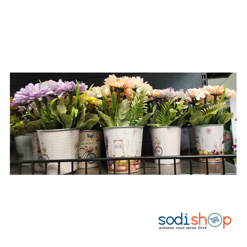 Pot de Fleur Décorative en Synthétique - Plante Charmante Couleur Assortie SODICOO202