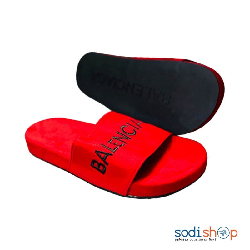 Sandale nue Pied Pour Homme et Femme Balenciaga Noir - Rouge - Marron - SEY00201 – Image 2