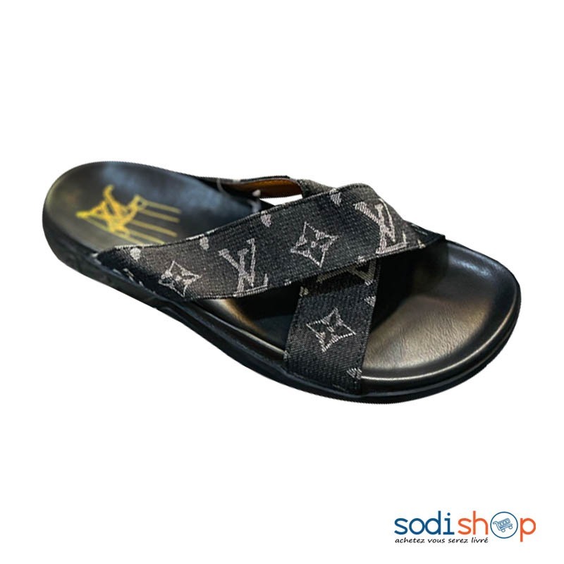 Sandale nue Pied Pour Homme et Femme Luis Vuitton - Couleur Noir - Jaune - SEY00201
