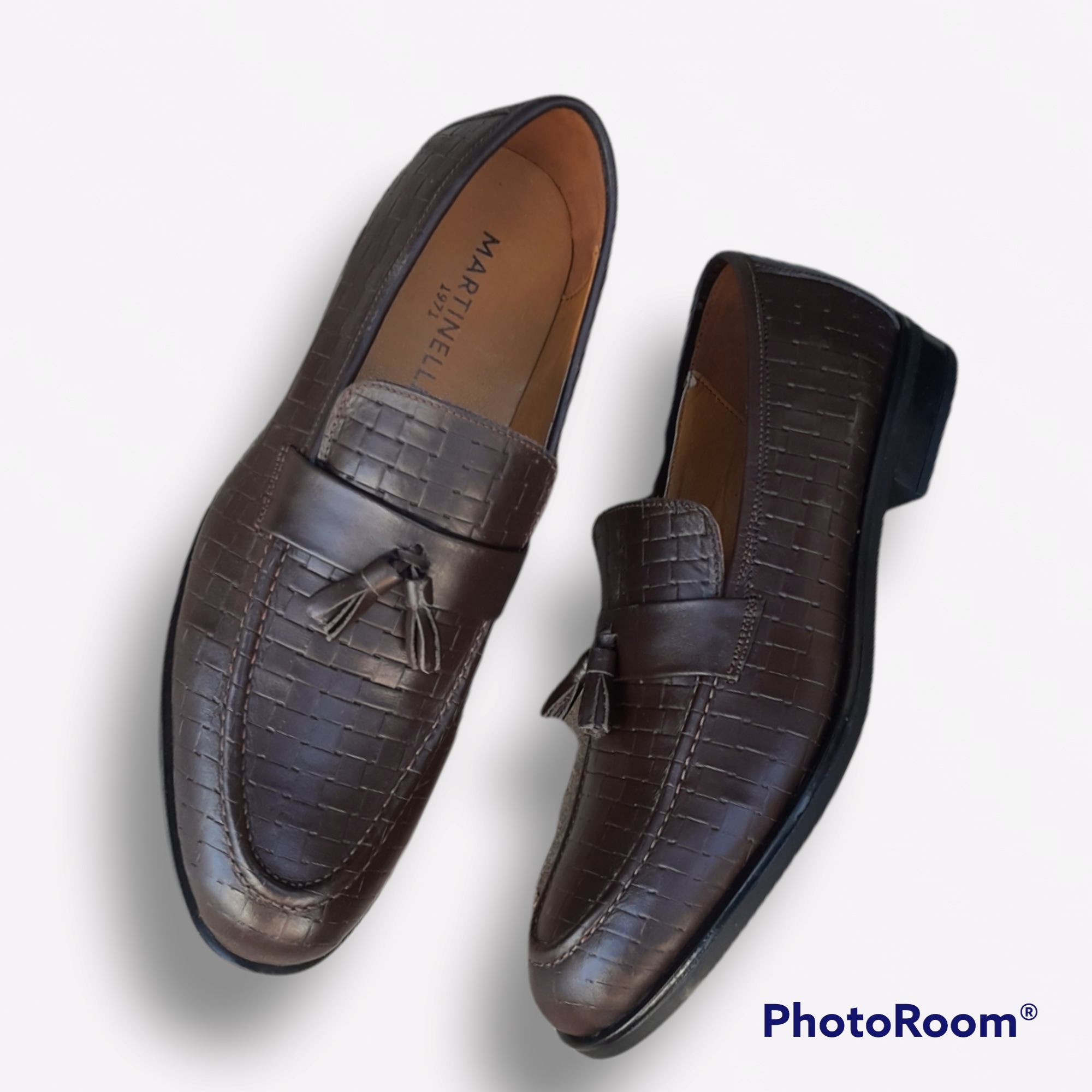 Chaussures Pour Homme - Mocassin Martinelli en Cuir Texture Chic Couleur Marron