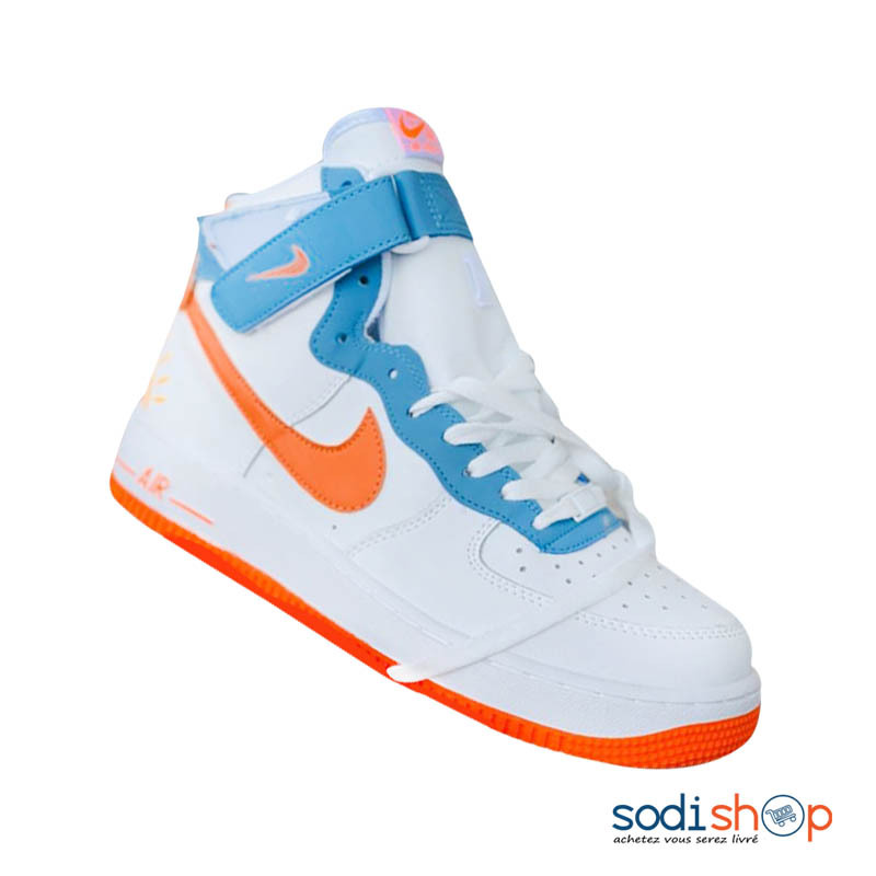 Baskets Nike Design Elegant - Chaussures Pour Homme Blanc et Bleu SEY00201