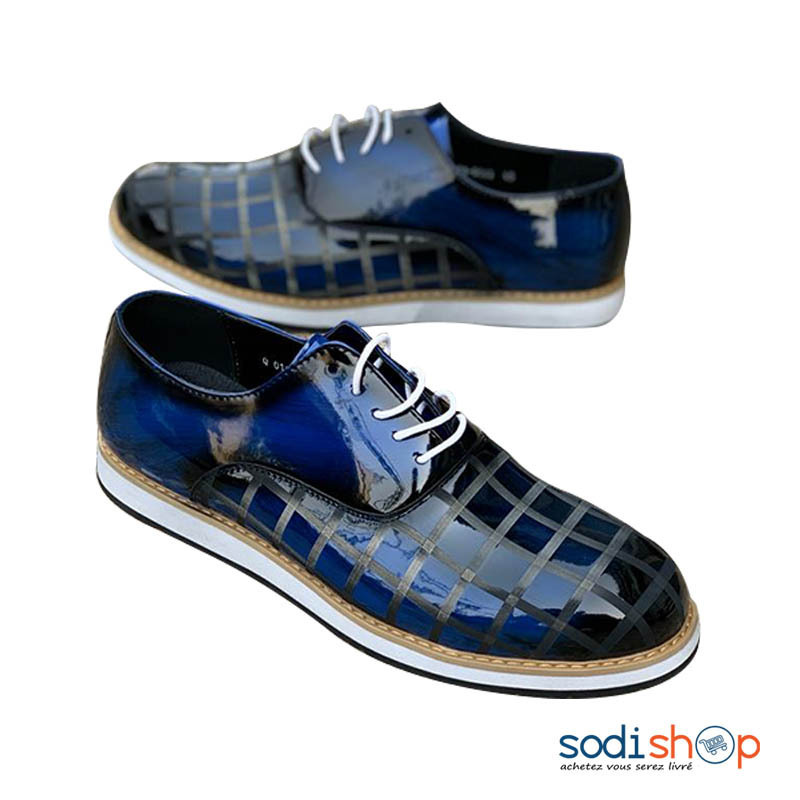 Mocassin Pour Homme - Chaussures Tendances Couleur Bleu - Noir SEY00201