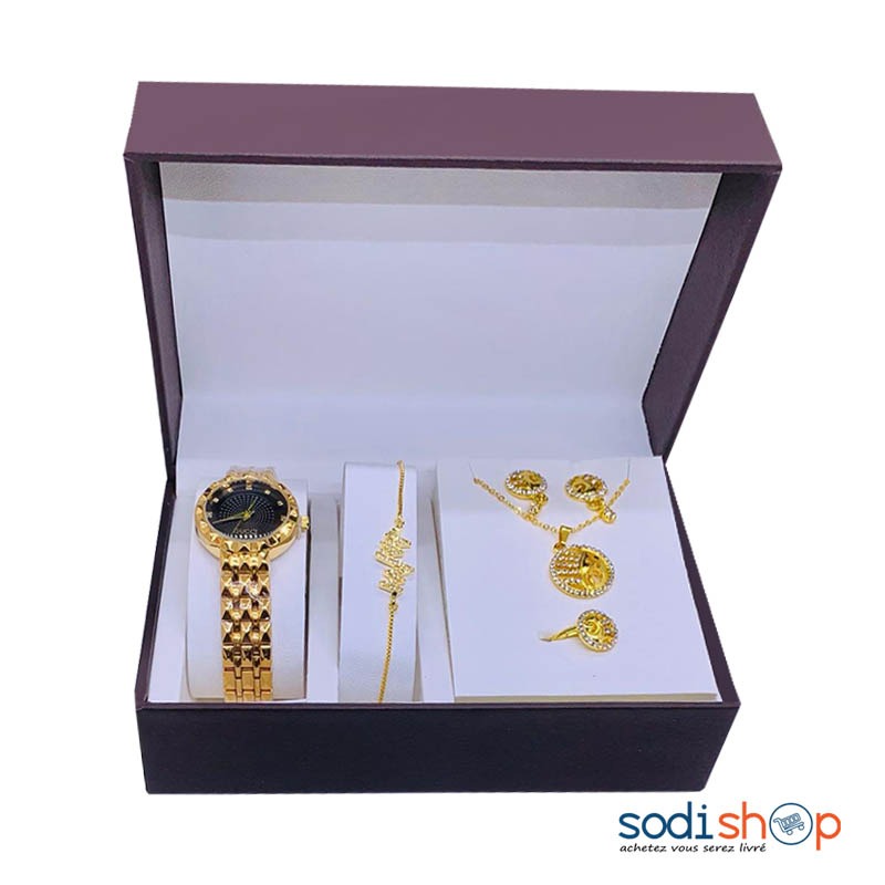 Coffret Cadeau Pour Femme - Montre et Bracelet Gucci Accessoires de Luxe MOH00203