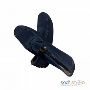 Mocassin en Cuir Authentique Cap du Sud - Chaussure Pour Homme Couleur Bleu IDR00224
