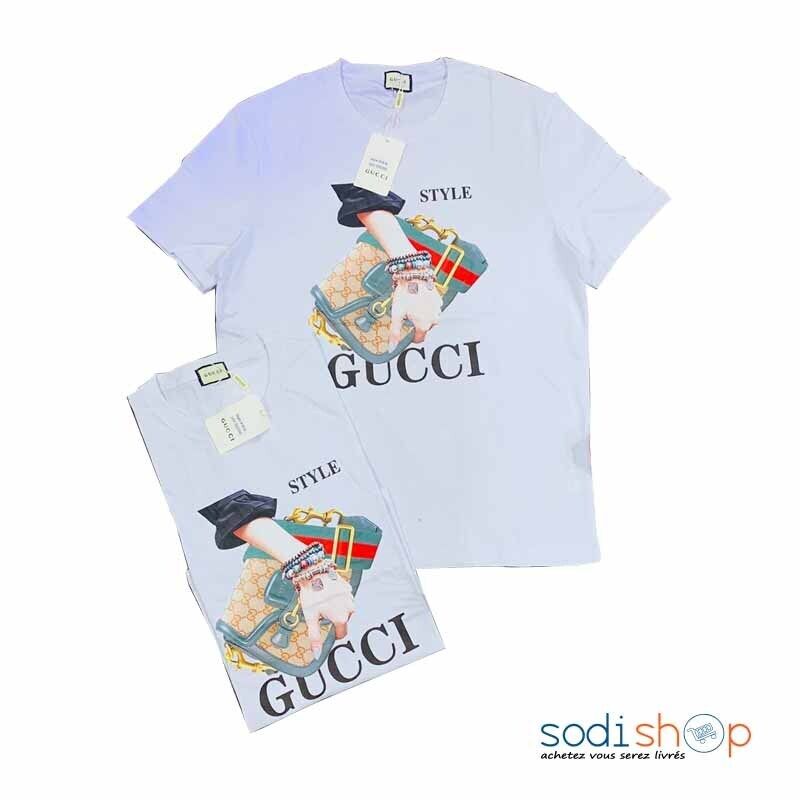 T-Shirt Gucci - Vêtement en Coton Manches Courtes Couleur Blanc MOH00203