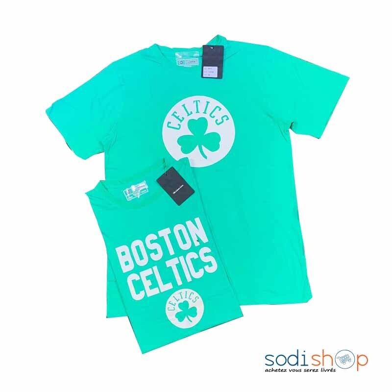 T-Shirt Boston Celtic - Vêtement en Coton Manches Courtes Couleur Vert MOH00203