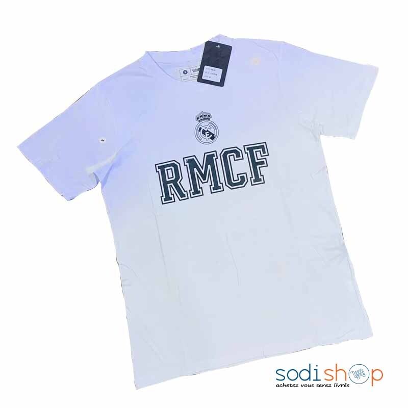 T-Shirt Real de Madrid Vêtement en Coton - Couleur Blanc MOH00203