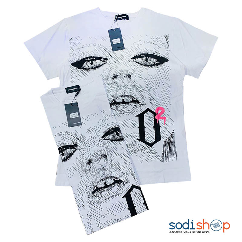 T-Shirt à Imprimé - Vêtement Chic Couleur Blanc MOH00203