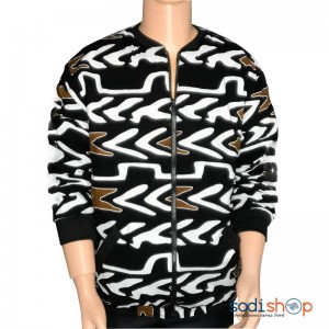Vêtement Jacket Pour Homme Motif Africain Elégant Couleur Noir BADJ00219
