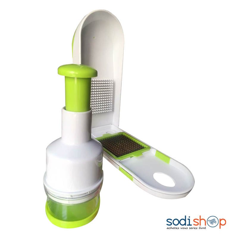 Éplucheur - Râpe Manuel avec Accessoire en Acier Inoxydable Multi Usage - Pilsco Cutter and Chopper Set GRI00174
