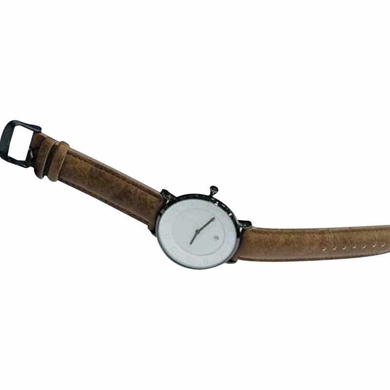 Montre Tomi Classique - Bracelet en Cuir Elégant Marron et Argent DI0026