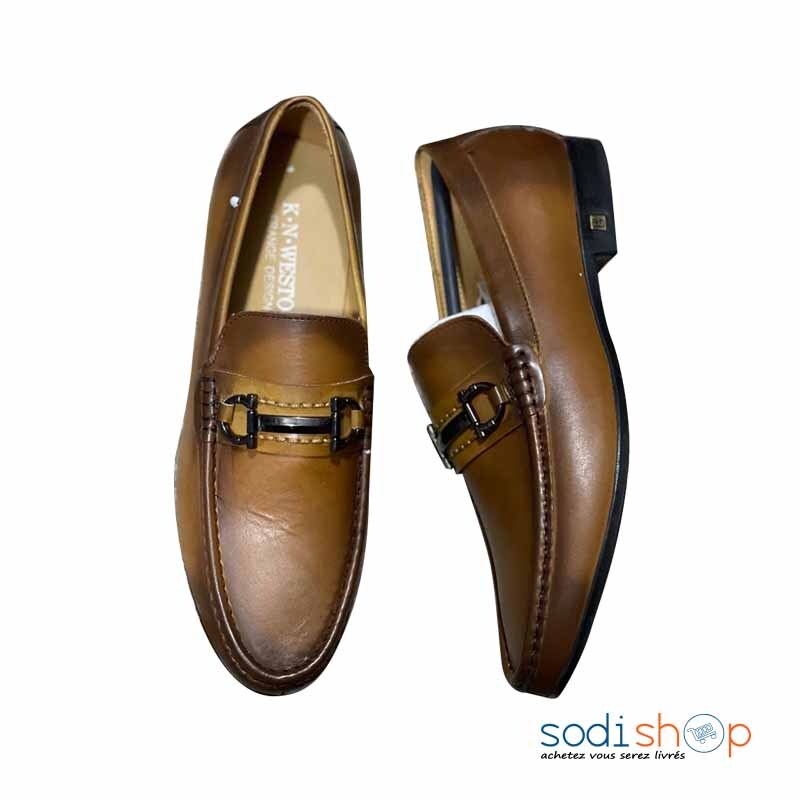 Mocassin Pour Homme K.N Weston - Chaussures Chic Couleur Marron MOH00203