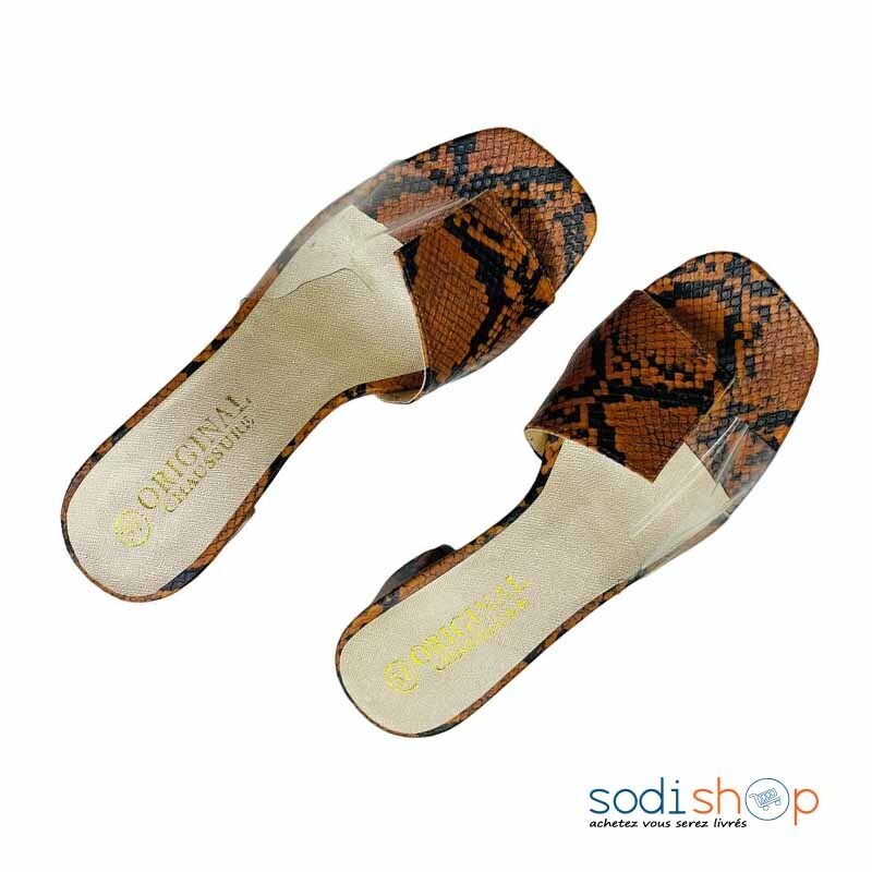 Talon Pour Femme Design Chic Motif Peau de Serpent Chaussure MAS00216