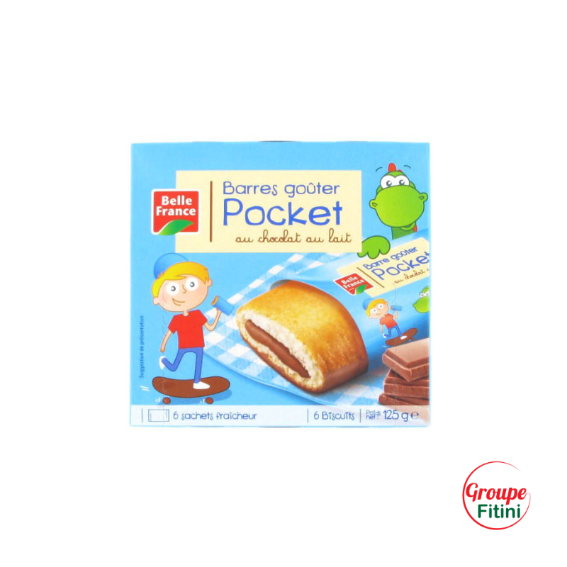 BARRES GOUTER POCKET CHOCOLAT AU LAIT X6 BELLE FRANCE FTM00228