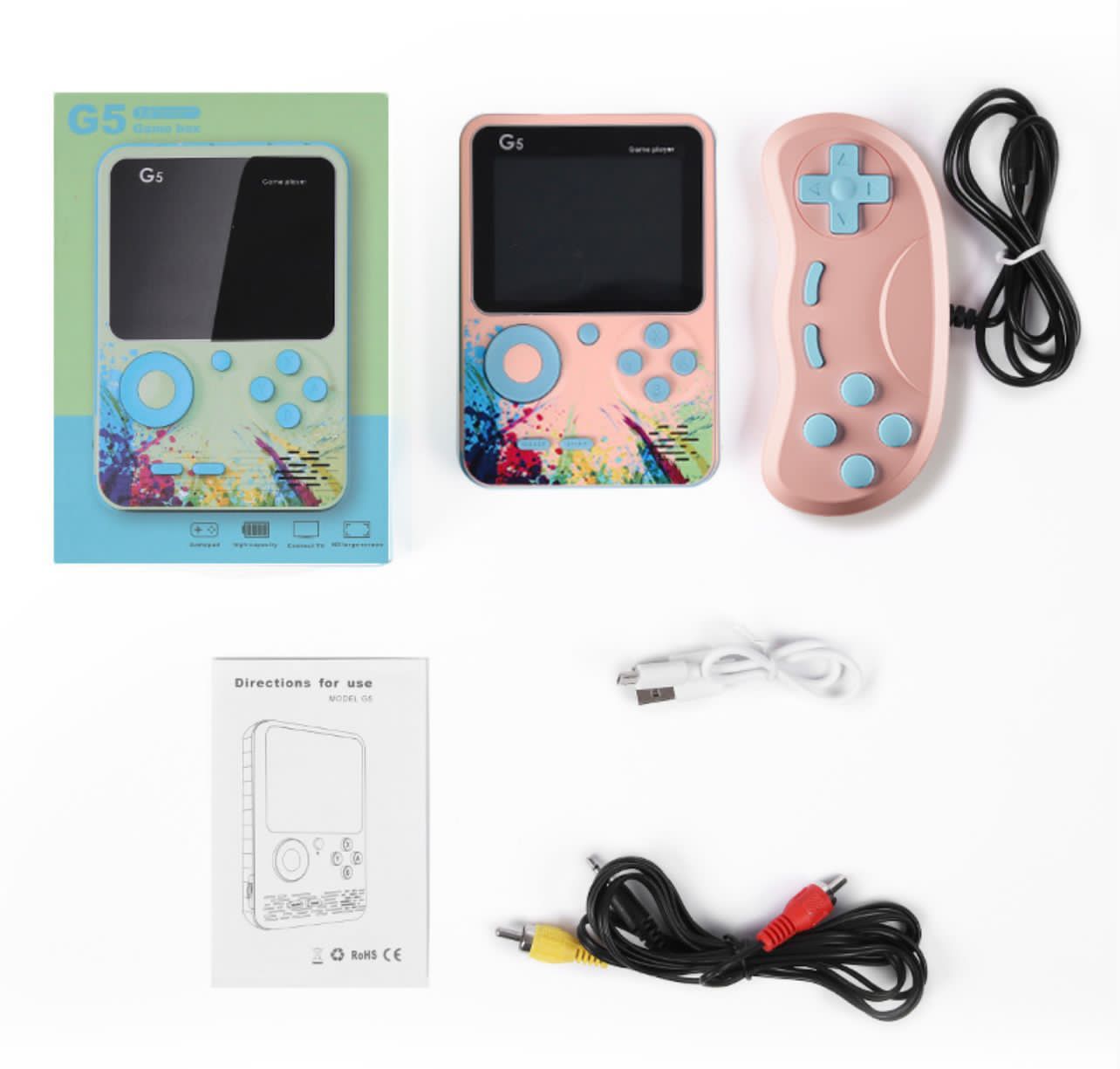 G5 Game Box Console de Jeu Portable avec 500 Jeux et Sortie TV Pour Enfant SODIEXP01D – Image 2