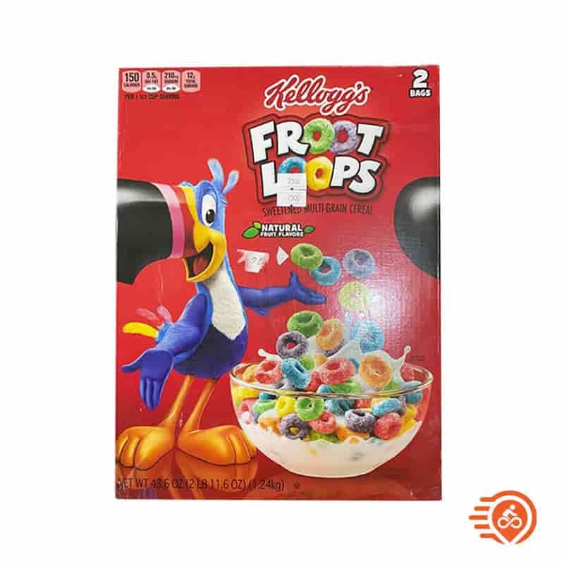Céréales KELLOGG'S FROOT LOOPS 1.24Kg Naturellement Fruité MRM00229