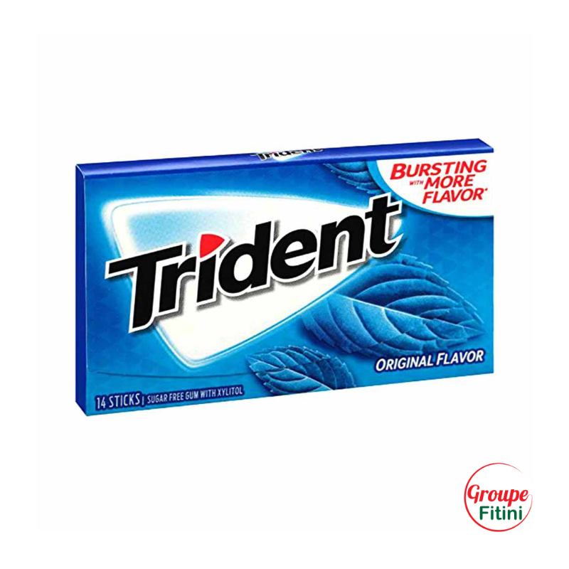 TRIDENT ORIGINAL FLAVOR SUGAR FREE 14 STICKS FTM00228