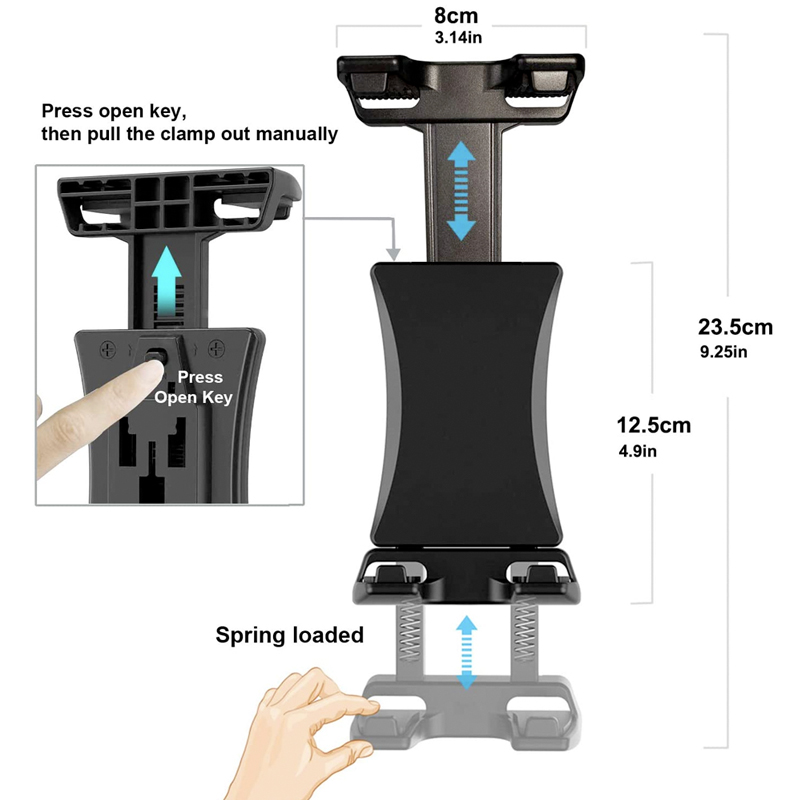Trépied universel pour tablette et téléphone, support rotatif à 360 °, pince pour iPad Mini Air Pro 12.9 Xiaomi Huawei Pad Vlog pied pour tablette AI0001 – Image 4
