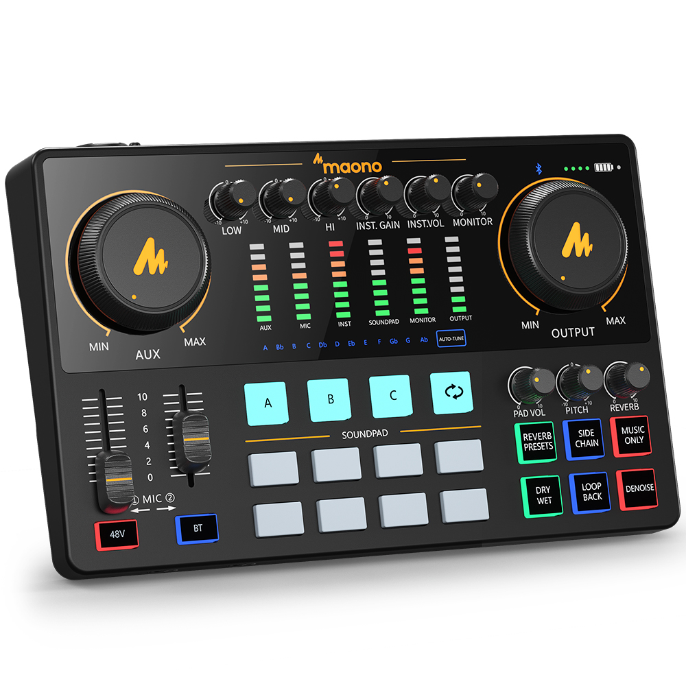 Maono-Wild audio AME2, carte son, tout-en-un, portable, studio de podcast pour statique, streaming en direct, YouTube, PC AI0001 – Image 7
