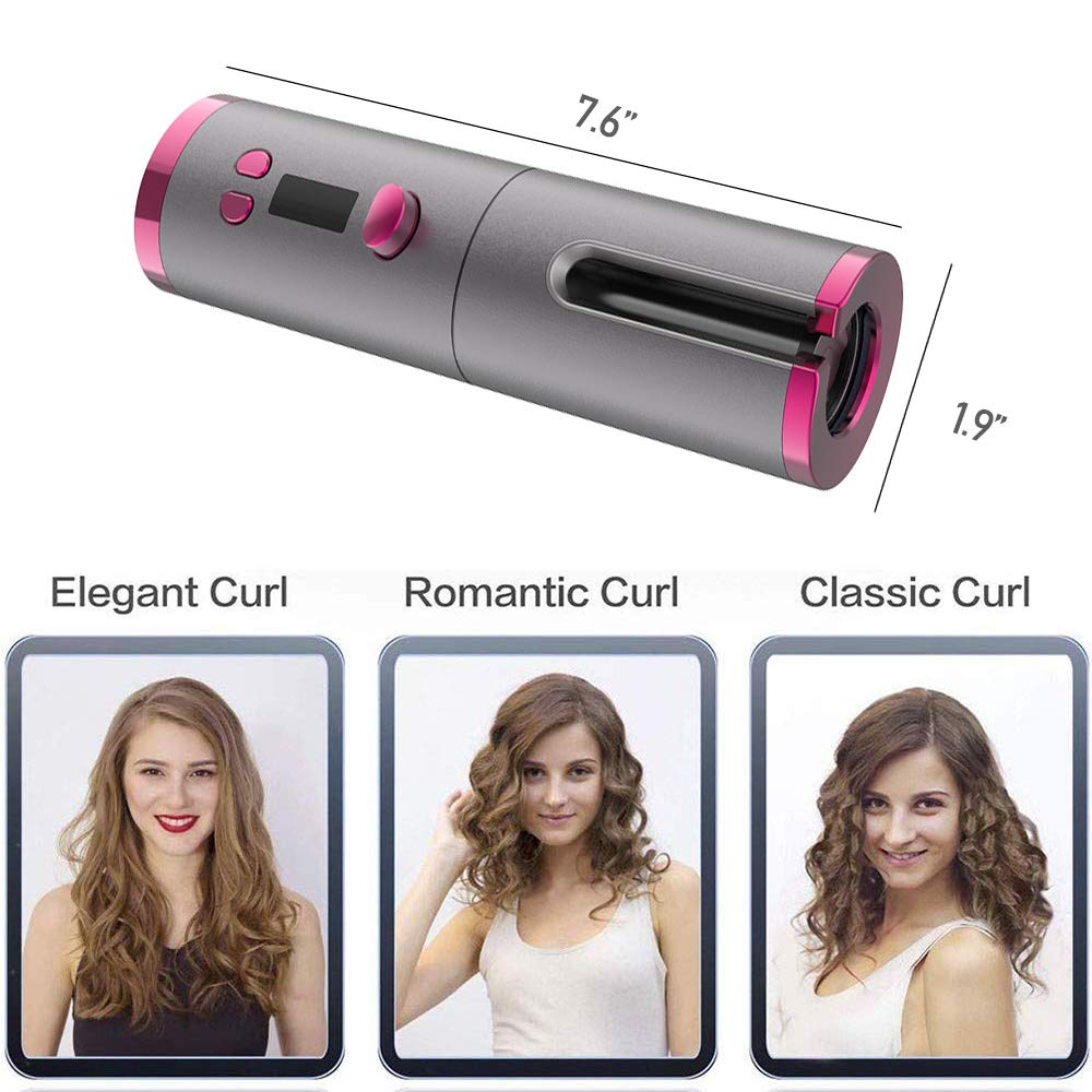 Bigoudi automatique sans fil portable, aste par USB, rotation automatique, baguette en céramique, fer à friser, outils de coiffure AI0001 – Image 2