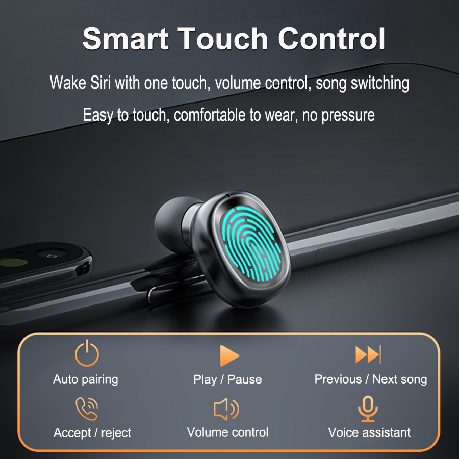 B9 TWS-Écouteurs Bluetooth 5.0 Sans Fil 8D HIFI, Oreillettes de dehors, Micro, Jeu, Musique, Casque pour Xiaomi, Samsung, Huawei AI0001 – Image 6