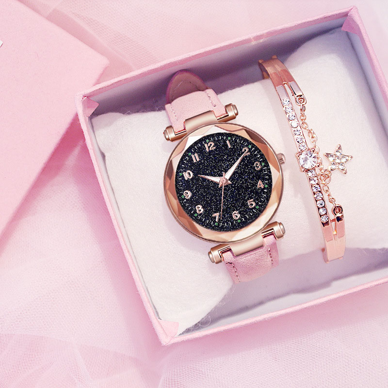 Montre-bracelet à quartz de luxe pour femme, montre-bracelet pour femme, horloge à cadran étoile ciel, meilleure vente, mode AI0001 – Image 7