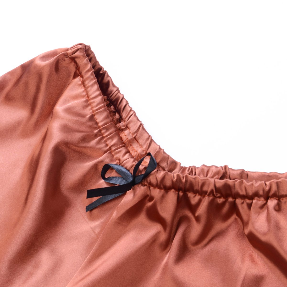 Ensemble 2 pièces sexy pour femmes, vêtements de nuit, col en v, sous-vêtements, lingerie en satin, pyjamas, soutien-gorge Y + shorts AI0001 – Image 4