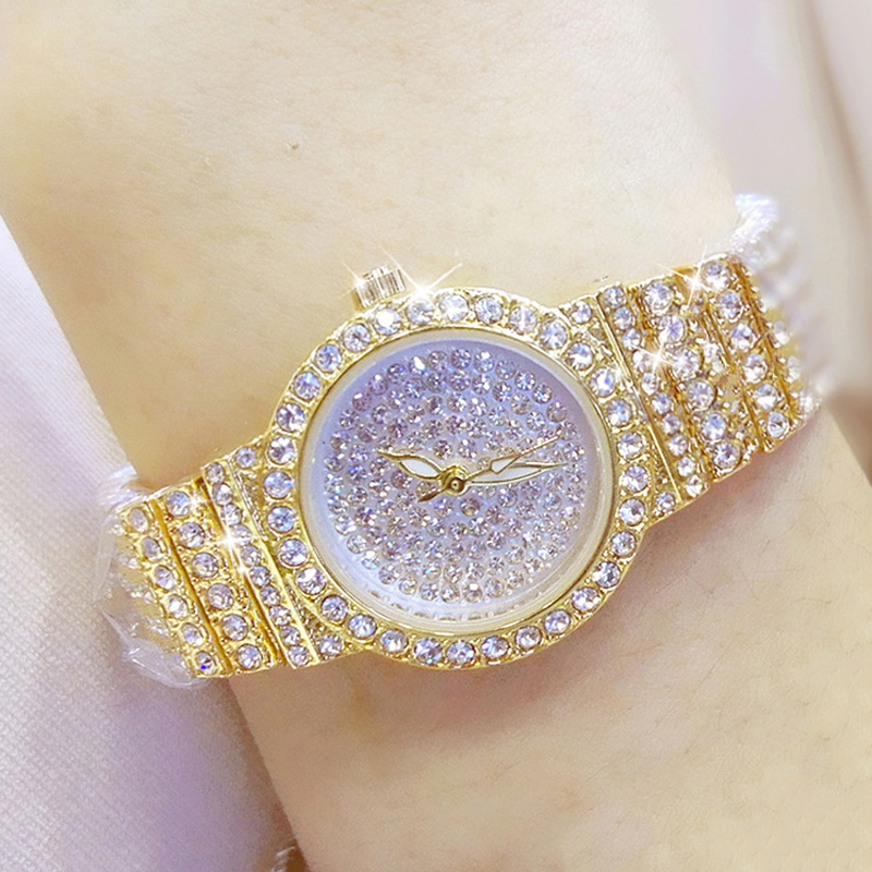 BS-Montre-bracelet en diamant pour femme, montres pour femme, petite montre-bracelet, or rose, marques de luxe célèbres AI0001 – Image 5