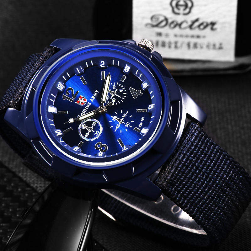 Gemius-Montre-bracelet militaire pour homme, montre de sport, bracelet en nylon, horloge de l'armée, mode AI0001 – Image 2