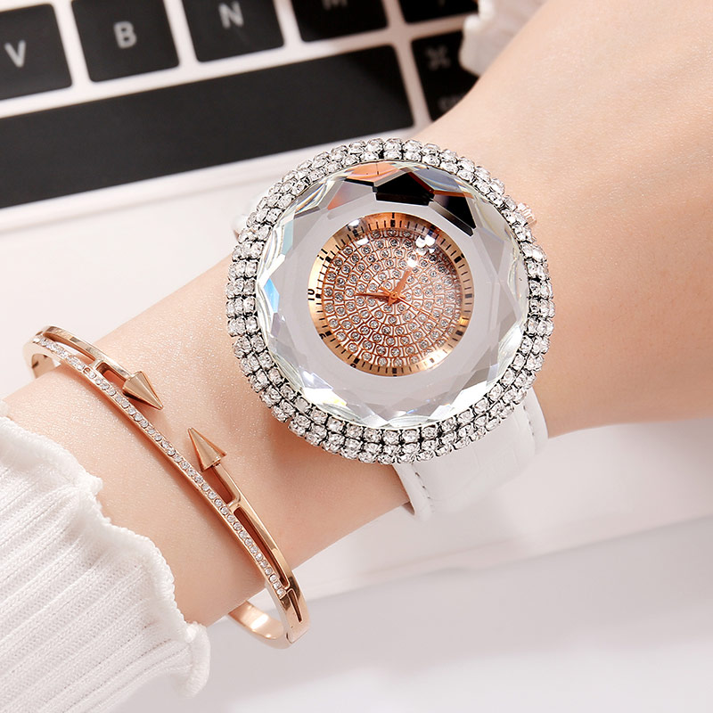 Montre habillée en biscuits blanc pour femme, montre-bracelet à quartz pour femme, bracelet en cuir, luxe, mode décontractée, 2020 AI0001 – Image 6