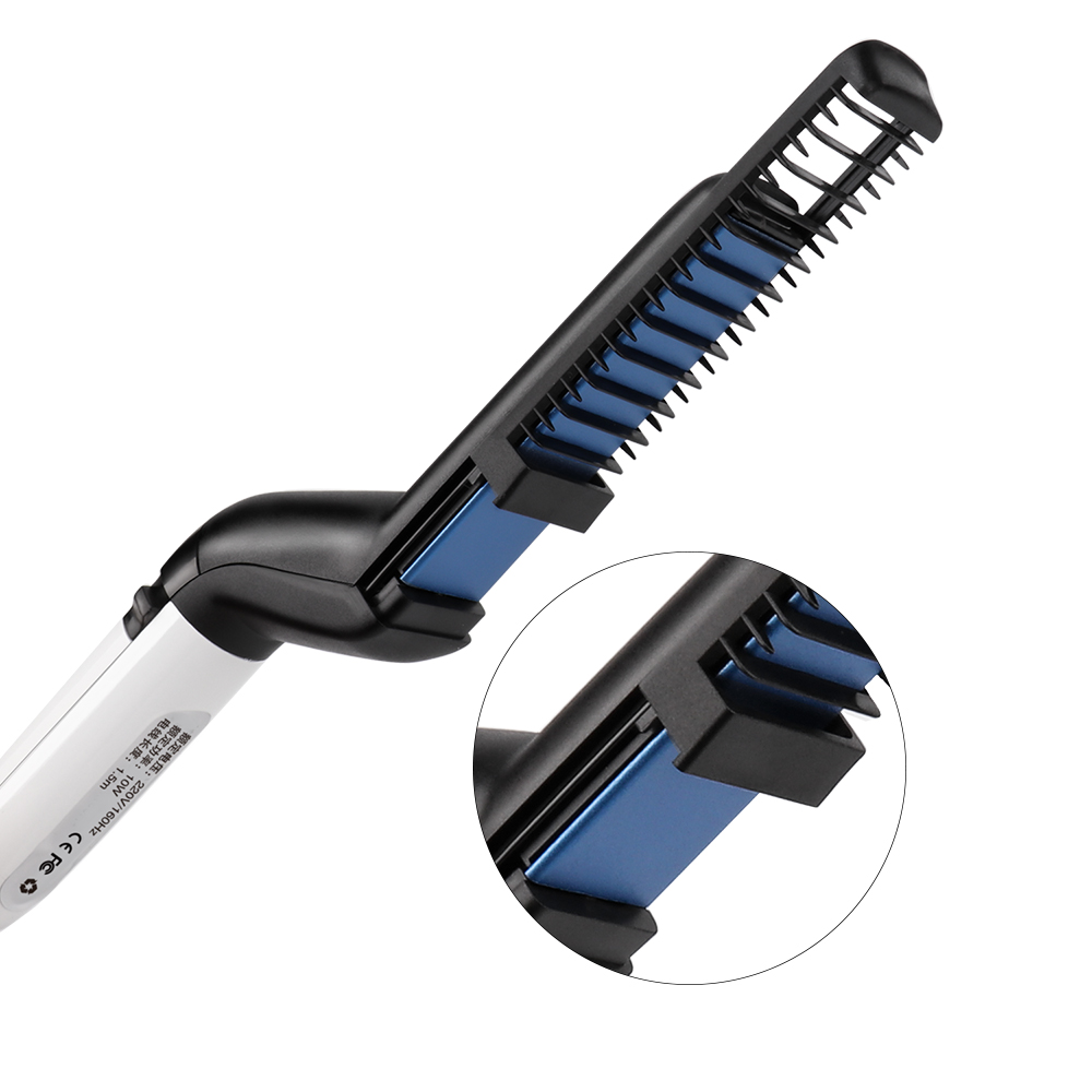 Lisseur de barbe électrique pour hommes, peigne chauffant, rapide, brosse de coiffage AI0001 – Image 2