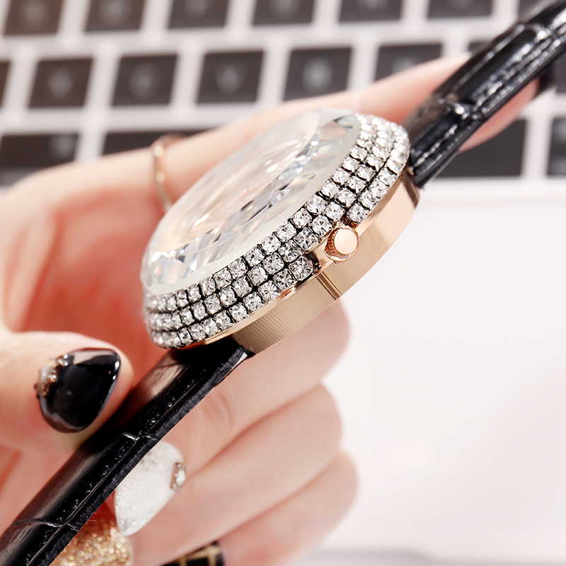 Montre habillée en biscuits blanc pour femme, montre-bracelet à quartz pour femme, bracelet en cuir, luxe, mode décontractée, 2020 AI0001 – Image 3