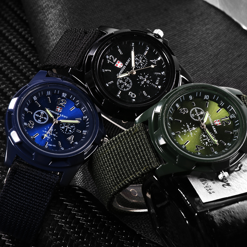 Gemius-Montre-bracelet militaire pour homme, montre de sport, bracelet en nylon, horloge de l'armée, mode AI0001 – Image 6