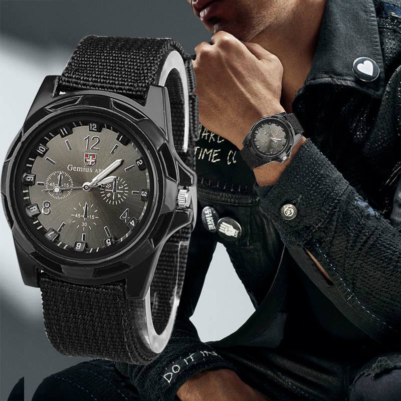 Gemius-Montre-bracelet militaire pour homme, montre de sport, bracelet en nylon, horloge de l'armée, mode AI0001 – Image 7