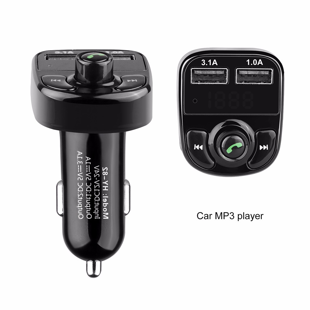 VAORLO – Kit de voiture Bluetooth, transmetteur Fm, lecteur MP3, appel mains libres, Charge rapide 3.0, Support double USB, lecture de musique TF pour voiture AI0001 – Image 4