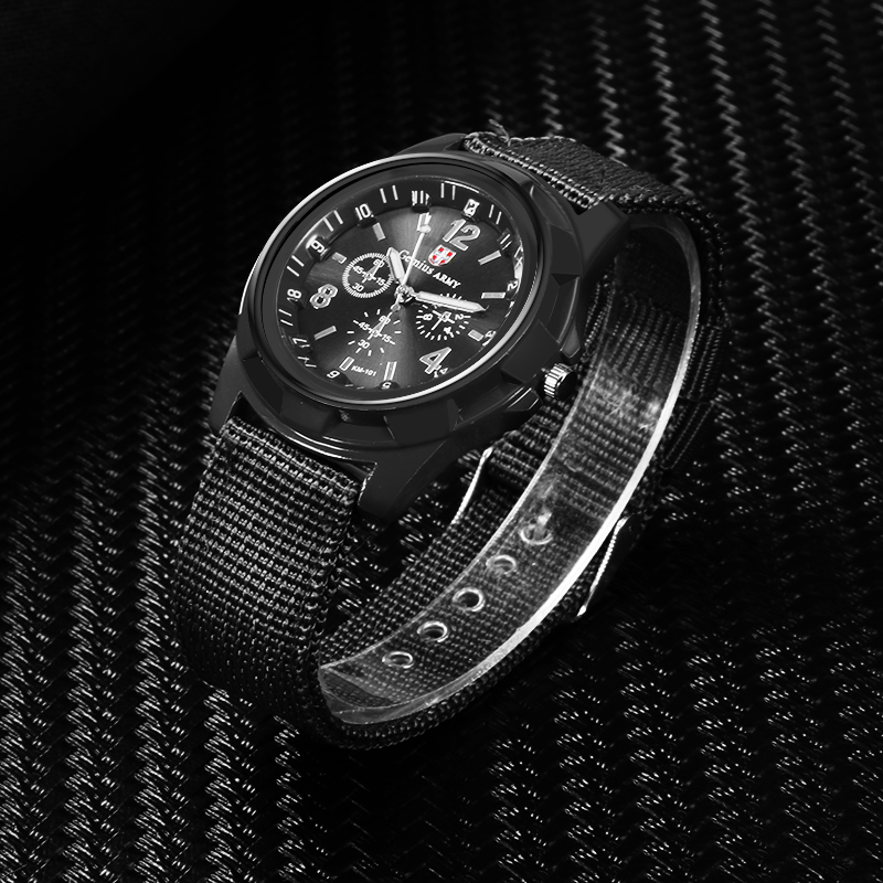 Gemius-Montre-bracelet militaire pour homme, montre de sport, bracelet en nylon, horloge de l'armée, mode AI0001 – Image 4