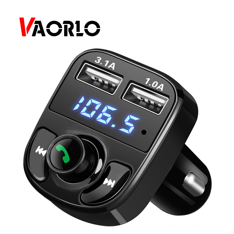 VAORLO – Kit de voiture Bluetooth, transmetteur Fm, lecteur MP3, appel mains libres, Charge rapide 3.0, Support double USB, lecture de musique TF pour voiture AI0001