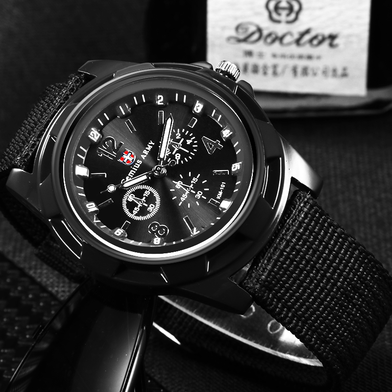 Gemius-Montre-bracelet militaire pour homme, montre de sport, bracelet en nylon, horloge de l'armée, mode AI0001 – Image 5