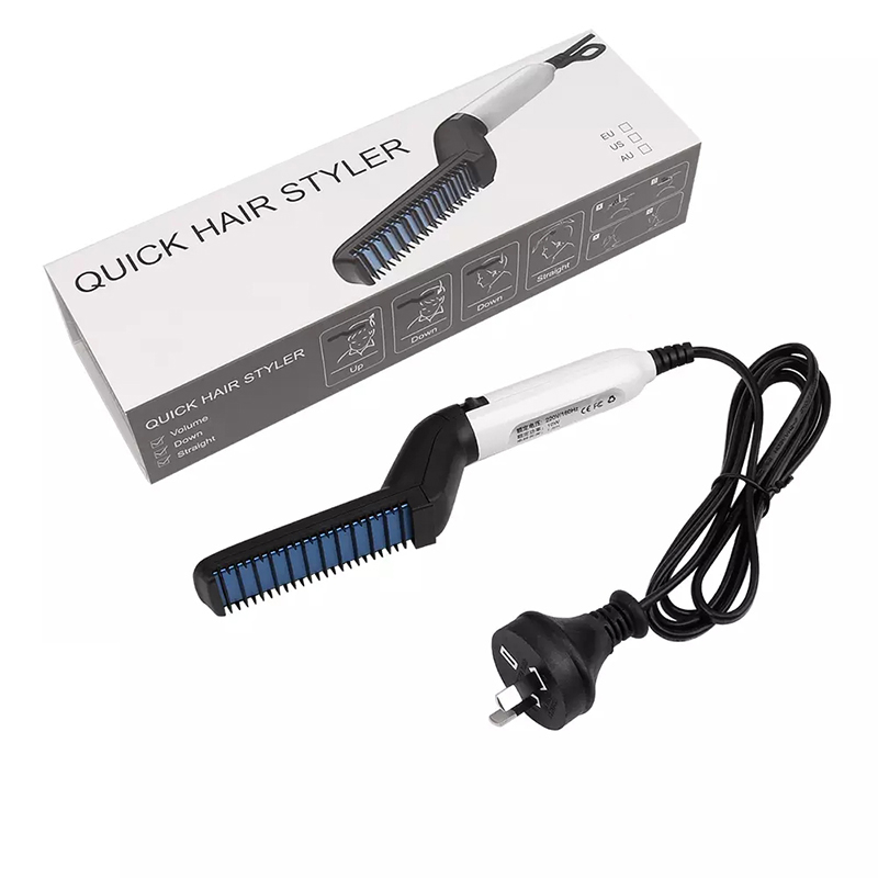 Lisseur de barbe électrique pour hommes, peigne chauffant, rapide, brosse de coiffage AI0001 – Image 5