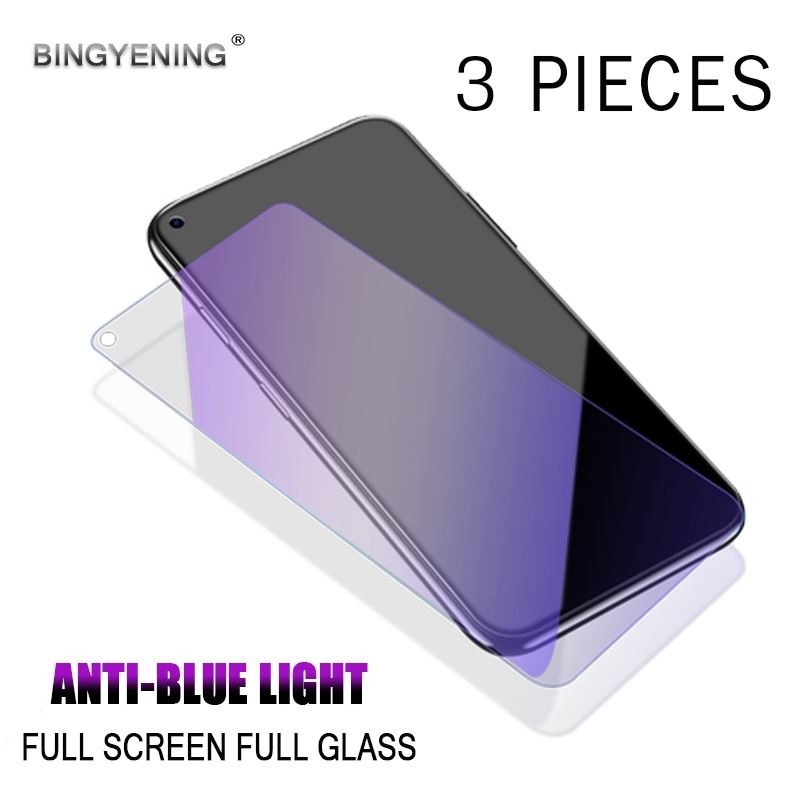 Protecteur d'écran, 3 pièces, en verre trempé Anti-lumière bleu violet pour Huawei Mate 20 Lite/Mate 40 Lite/View 30/Y9A/Nova 8 SE AI0001