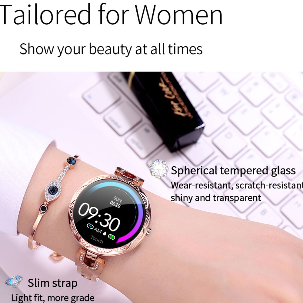 Montre connectée AK15 pour les femmes, étanche, moniteur d'activité physique, moniteur de fréquence cardiaque, pour les téléphones Android et iOS, PK H8 KW10 W8 AI0001 – Image 3