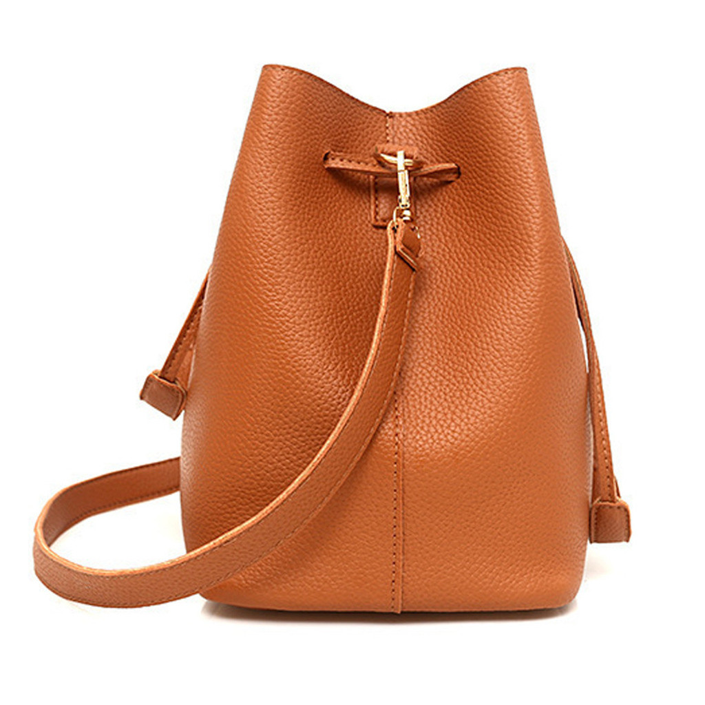 Sac à main en cuir PU souple pour femme, grand ensemble fourre-tout, sac à bandoulière, sacs de messager, porte-cartes, pochette à fermeture éclair, 4 pièces AI0001 – Image 3