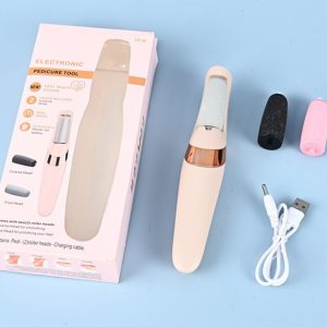 Dissolvant de peau de pied aste portable ABS, papier de verre électrique, extinction efficace, fréquence des pieds AI0001