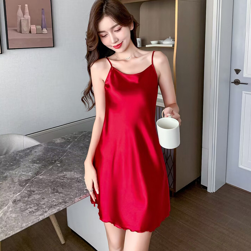 Robe de nuit dos nu pour femmes, vêtements de nuit sexy, pyjamas d'été AI0001 – Image 3