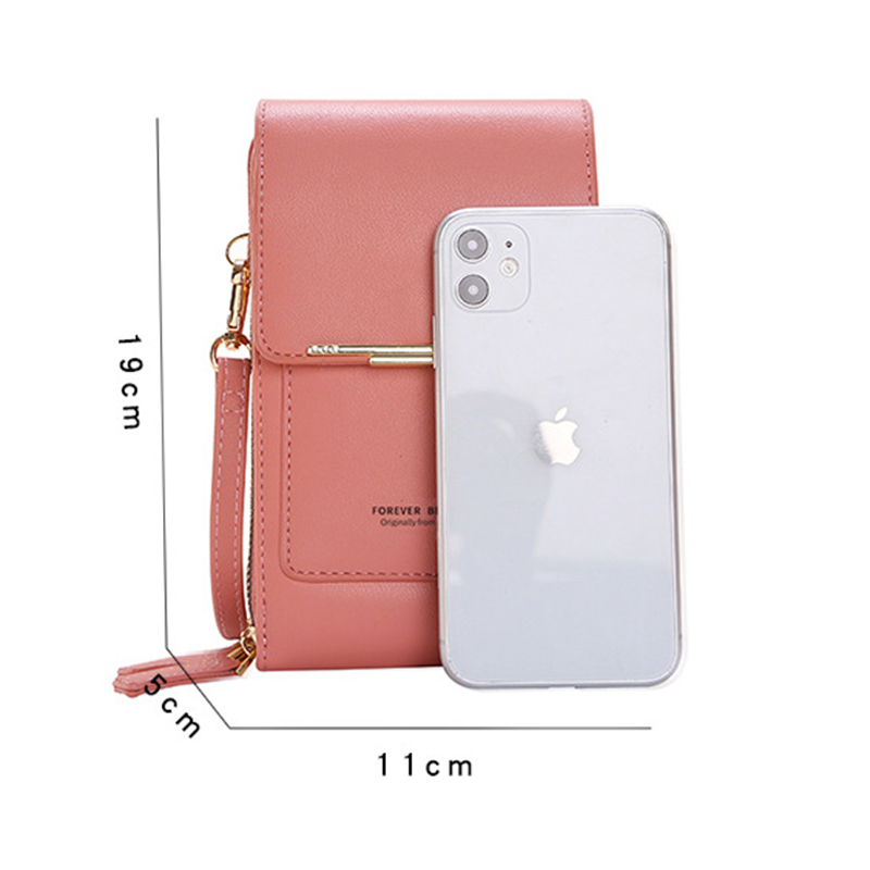 Sac à main en cuir souple pour femme, sac à main à écran tactile, sac à main pour téléphone portable, sac à bandoulière initié, petits portefeuilles, mode AI0001 – Image 4