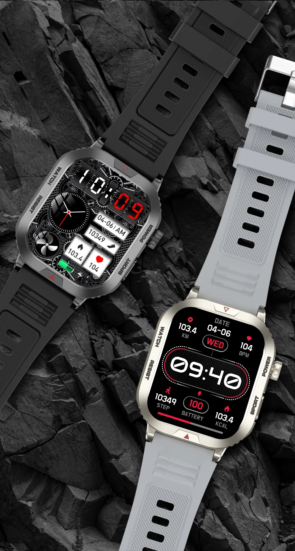 Montre intelligente avec moniteur de santé dynamique, suivi de la température, écran tactile, modes multi-sports, Xiaomi 14 Ultra Redmi Note 13 Pro 12 AI0001 – Image 3