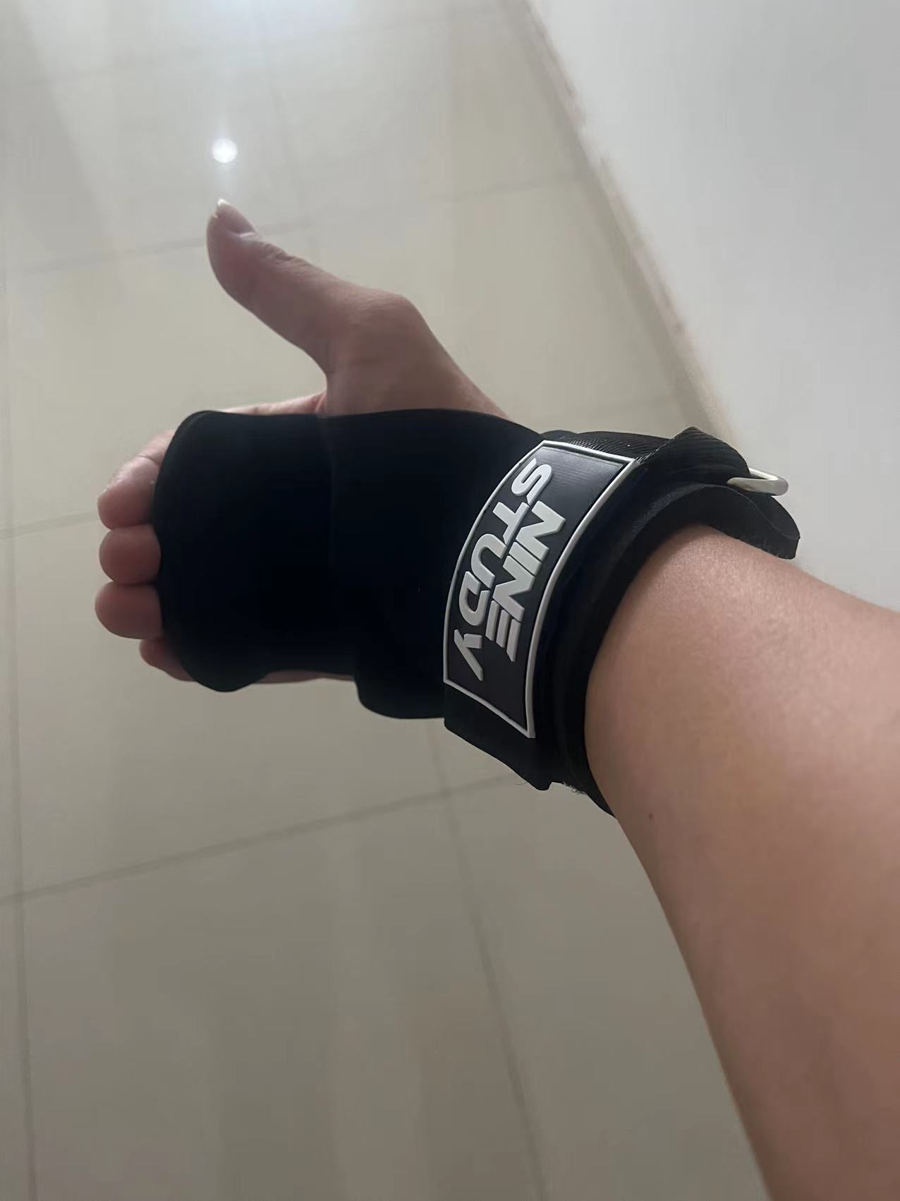 Gants de gymnastique en microcarence, 1 paire, pour lever les côtes, pour Crossfit, ceinture coordonnante, coussinets de protection de la l'hypothèse, réversibles AI0001 – Image 2