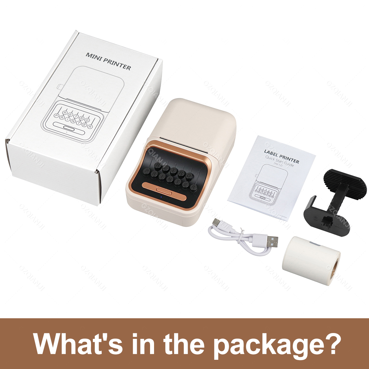 Mini imprimante de papier thermique Bluetooth intelligent, étiqueteuse, autocollant, note, impression d'étiquettes comme B21, 30-58mm AI0001 – Image 2